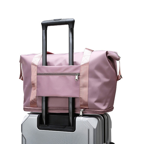Large-capacity travel bag, women's lightweight portable boarding bag, students can put trolley suitcase, luggage bag storage bag