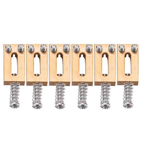 6 10.5MM string spacing solid brass electric guitar bridge saddles and string saddles for Fender