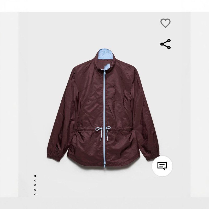 Prpula burgundy color-blocked stand-collar waist-cinching jacket for women, 26 new style, loose casual coat, slimming and versatile workwear Prpula burgundy color-blocked stand-collar waist-cinching jacket for women, 26 new style, loose casual coat, slimming and versatile workwear
