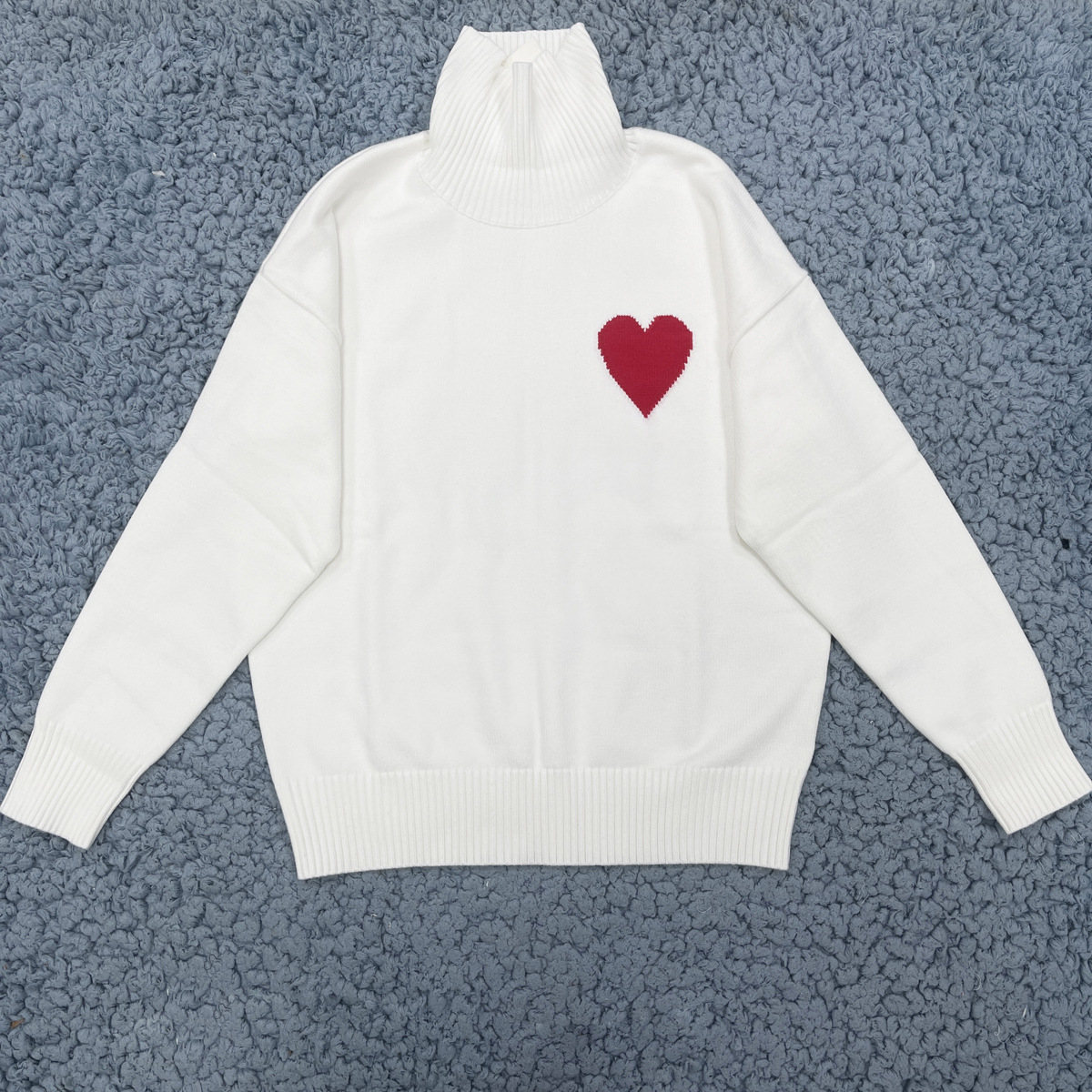 Corazón rojo blanco