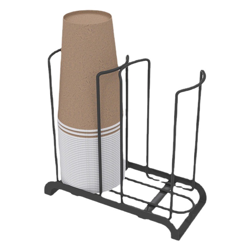 Disposable Cup Dispenser Desktop Disposable Paper Cup Holder Coffee Milk Tea Shop Cup Storage Rack Creative