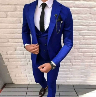 2025欧美外贸商务休闲西服三件套非洲跨境新郎伴郎婚礼宴会西装男