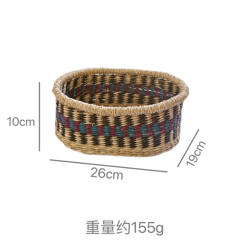 Cestas de bocadillos trenzadas de algas marinas vietnamitas ins canasta de picnic elementos africanos canasta decorativa canasta de cosméticos canasta de escritorio