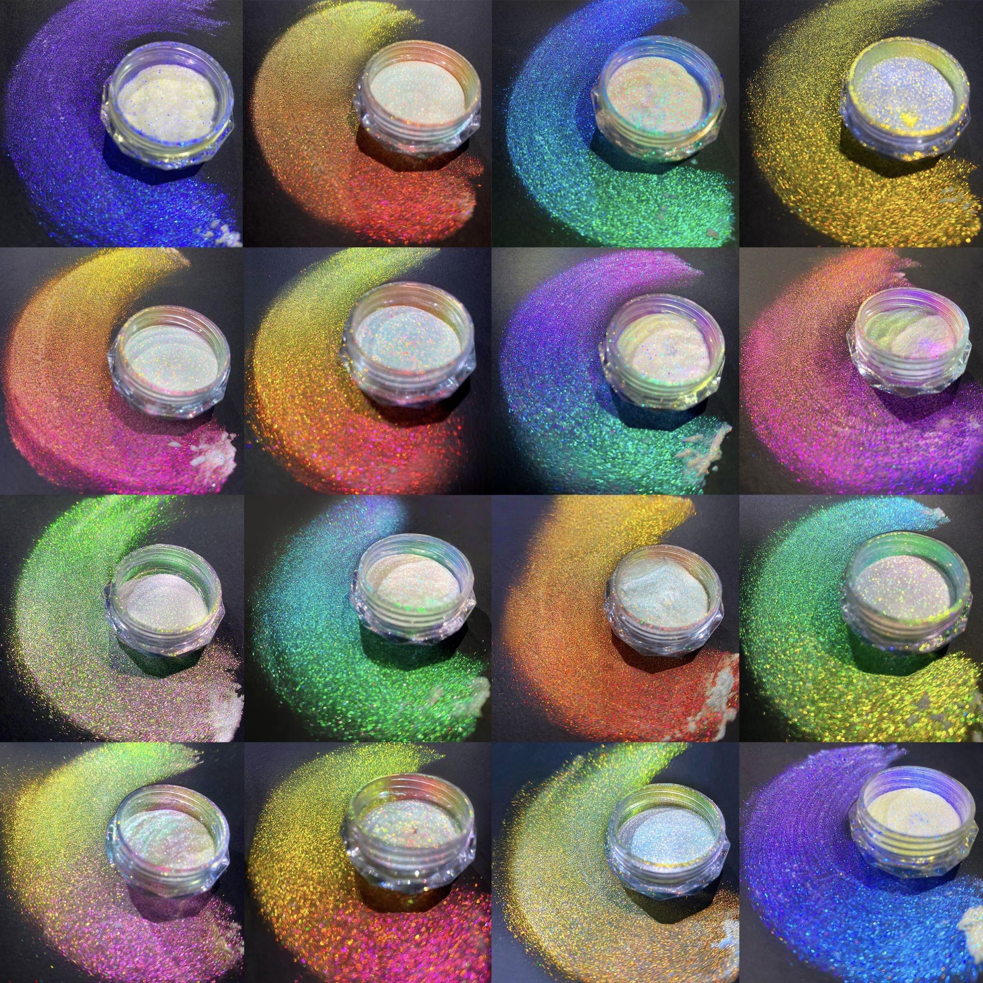 跨境批发耐溶闪亮Aurora极光粉霓虹粉偏光幻彩变色龙闪粉 0.2g