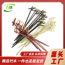 厂家现货直发一次性竹花结串水果签叉艺术签鸡尾酒签汉堡签