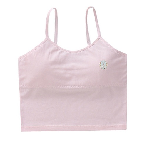 Girls' small vest underwear sling inner wear medium and large children's bra development period 9 pure cotton summer wrap tube top 10-15 years old