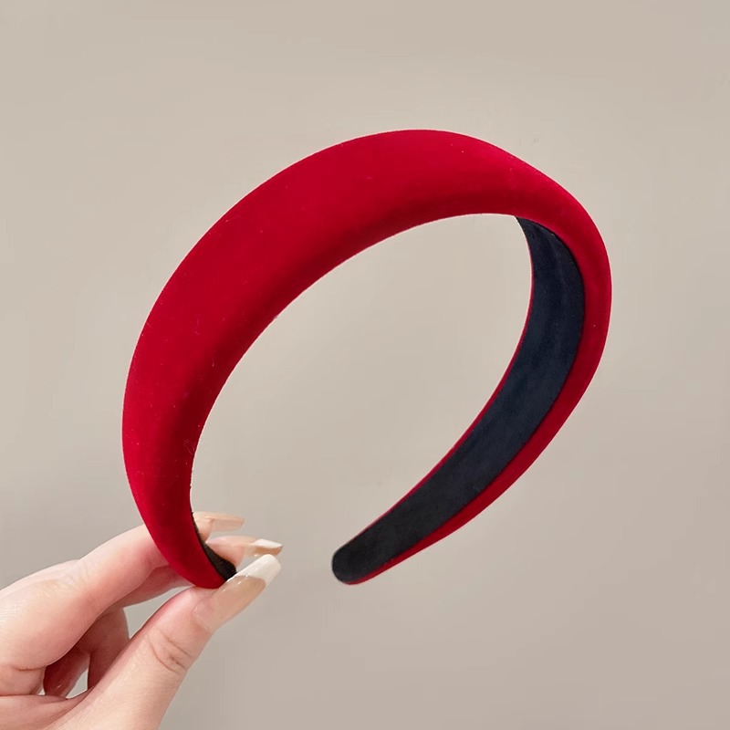 El otoño y el invierno Nueva presión elegante de lavado de pelo diadema accesorios para el cabello horquilla de las mujeres simple esponja de felpa de alta Cráneo diadema superior al por mayor