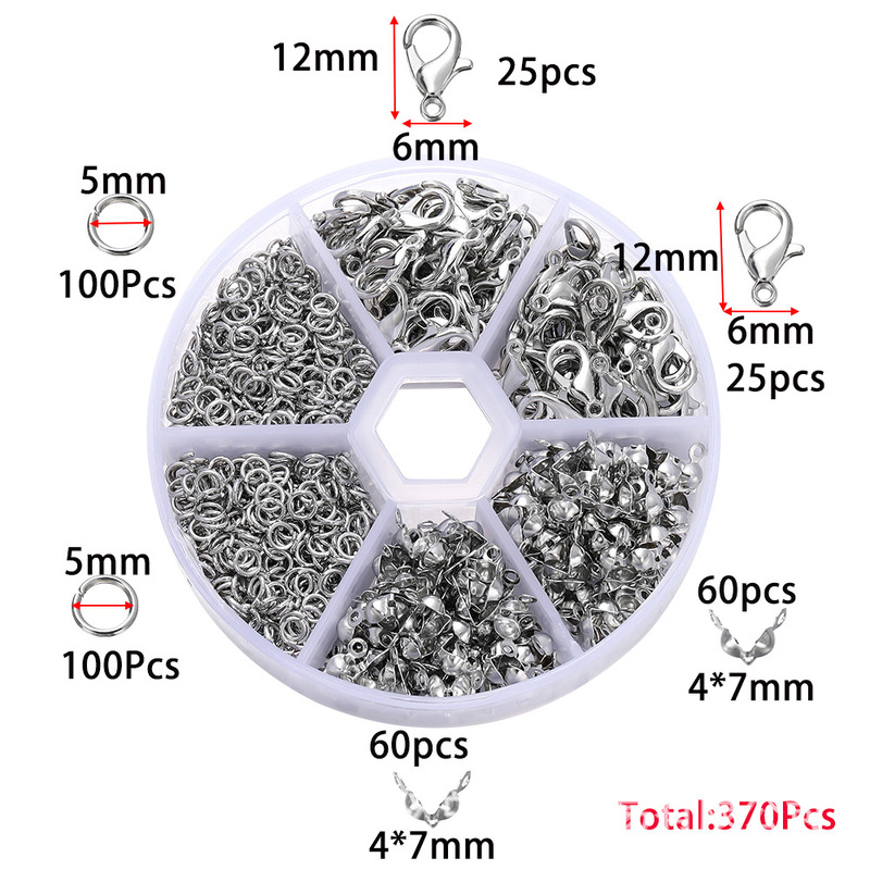 Cross-border new lobster buckle bag buckle ring set diy handmade bracelet necklace accessories factory wholesale