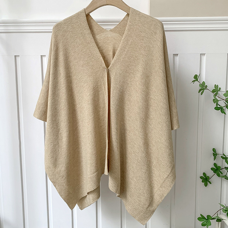 Chal solar para mujeres 2025 verano delgado camiseta larga de estilo extranjero viajes de color sólido capas de moda cardigan de punto