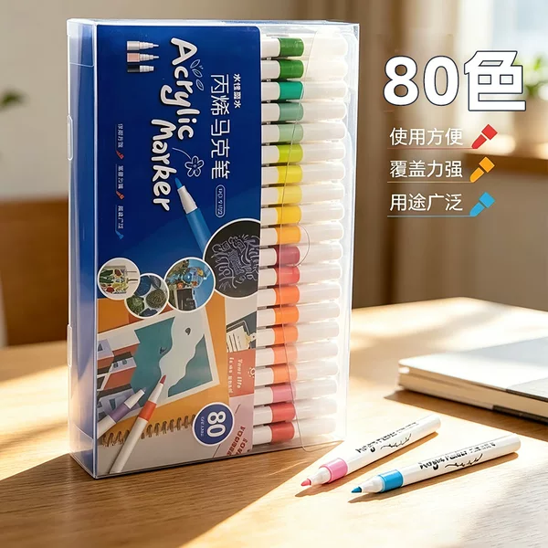 New Large-Capacity Single-Head Acrylic Marker Pen, Waterproof and Non-Fading, Hand-Painted Graffiti Pen, Art Brush, Watercolor Pen