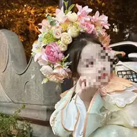 Заколка для волос с цветком, детская повязка на голову с шелковыми цветами Quanzhou Xunpu, женский аксессуар для волос Hanfu, этнический стиль, реквизит для фотографий, венок, украшение для волос.