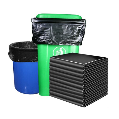 Large black property garbage bag commercial wholesale flat disposable plastic bag thickened moving storage bag
