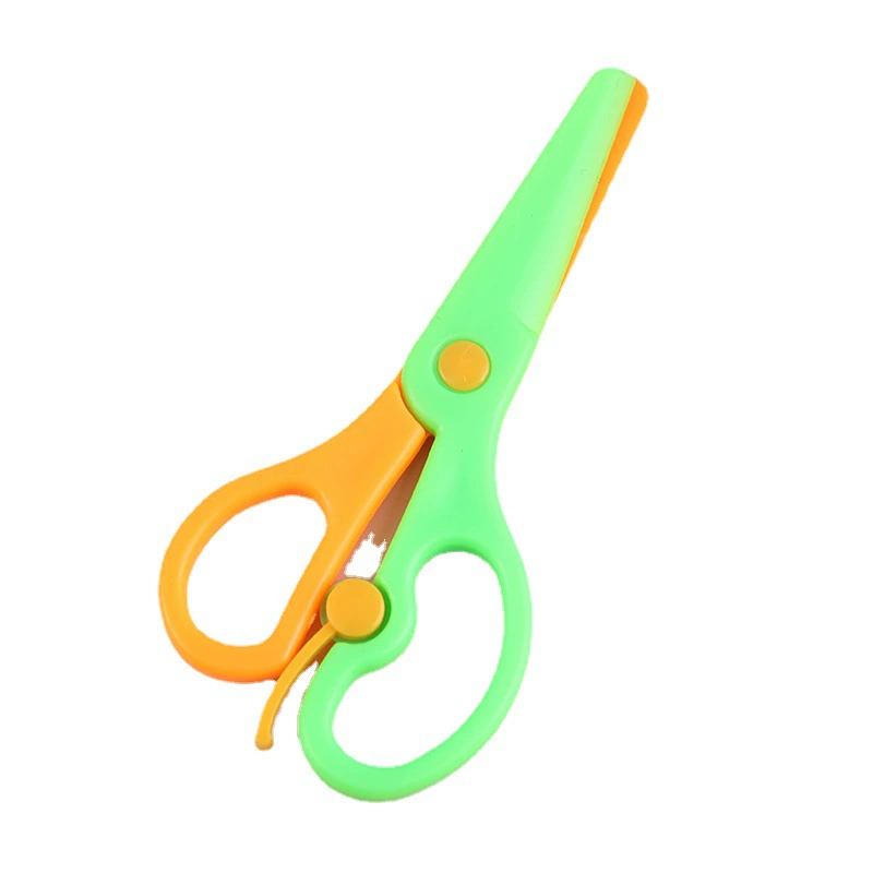 Детские безопасные пластиковые ножницы, эластичная оригами для детского сада, ручной работы, оптом