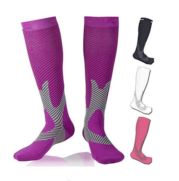 Amazon hot sale New compression socks running leg socks unisex mid-tube socks fashion printed compression socks