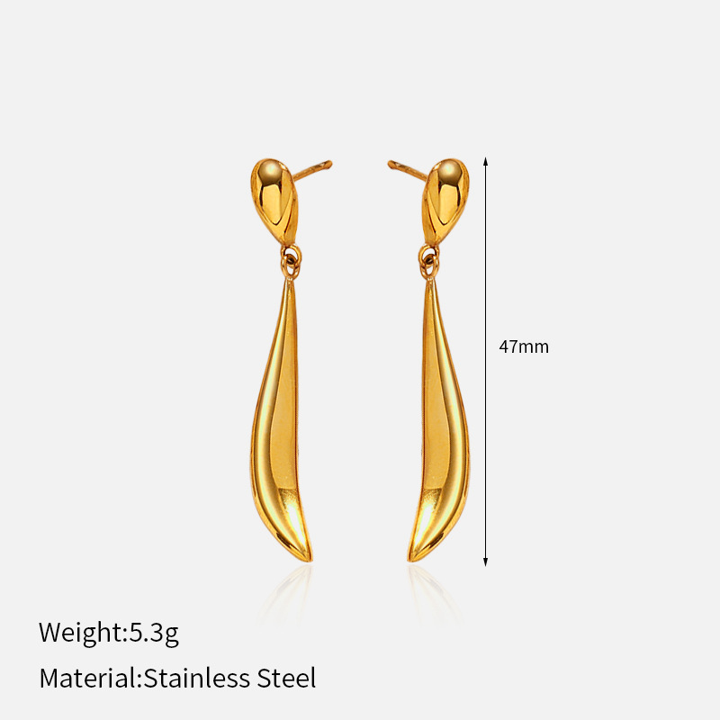 1 Pair Quantity 1 Pair Elegant Modern Style Classic Style Heart Shape Flower Mixed Metal 304 Stainless Steel Drop Earrings Ear Studs