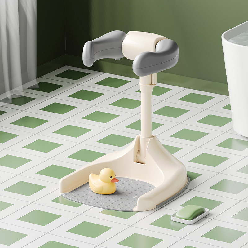 Children's Standing Bath Device, Baby Standing Bath Aid, Foldable Bathing and Showering Platform for Infants and Toddlers