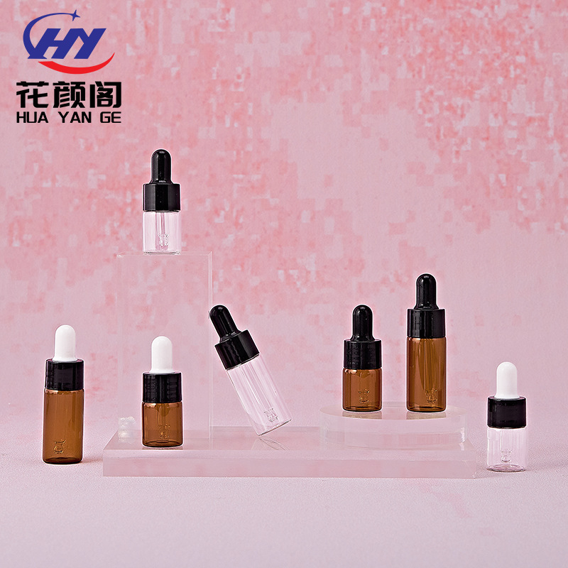 现货 5ml玻璃按压滴管瓶精油瓶10ml精华原液瓶化妆品小样分装瓶|undefined