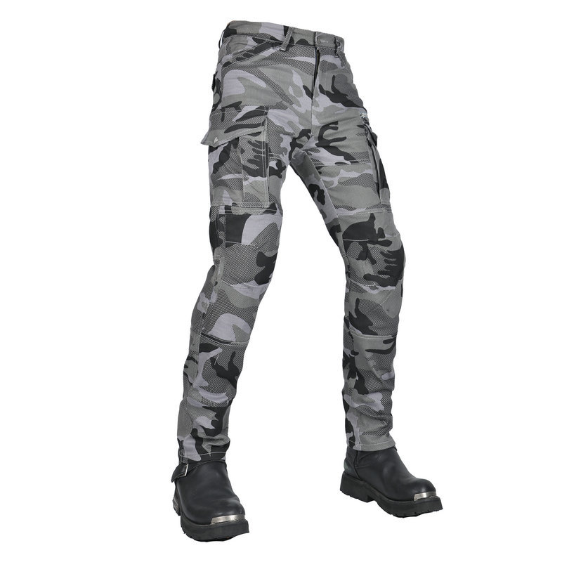 VOLERO motocicleta anti-caída pantalones de los hombres sueltos todo partido multi-Bolsa de camuflaje pantalones casuales pantalones de montar en motocicleta
