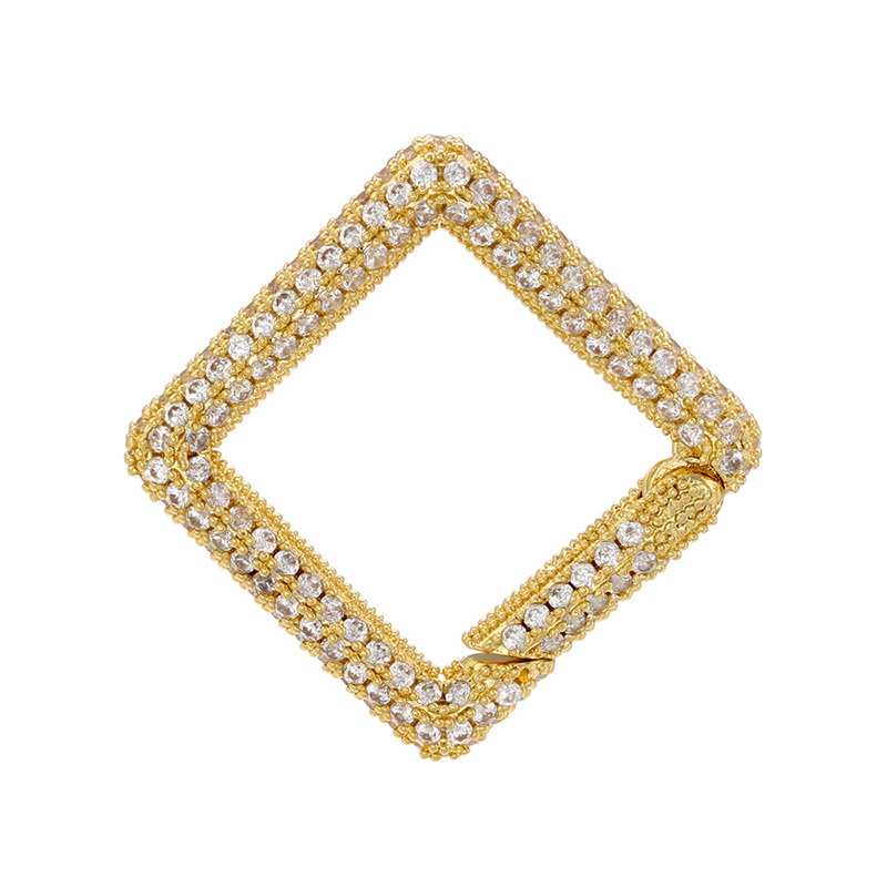 Simple Style Heart Shape Gold Plated Plating Zircon Jewelry Accessories 1 Piece