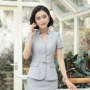 新款美容师ol短袖套裤