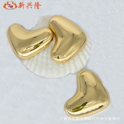 Super large three-dimensional love Gold color Decorative nails hollow Peach die-casting Luggage and luggage parts diy Female bag Hardware