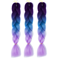 Single Color, Double Color, Triple Color Dyed Jumbo Braid, African Dirty Braid Synthetic Hair Gradient