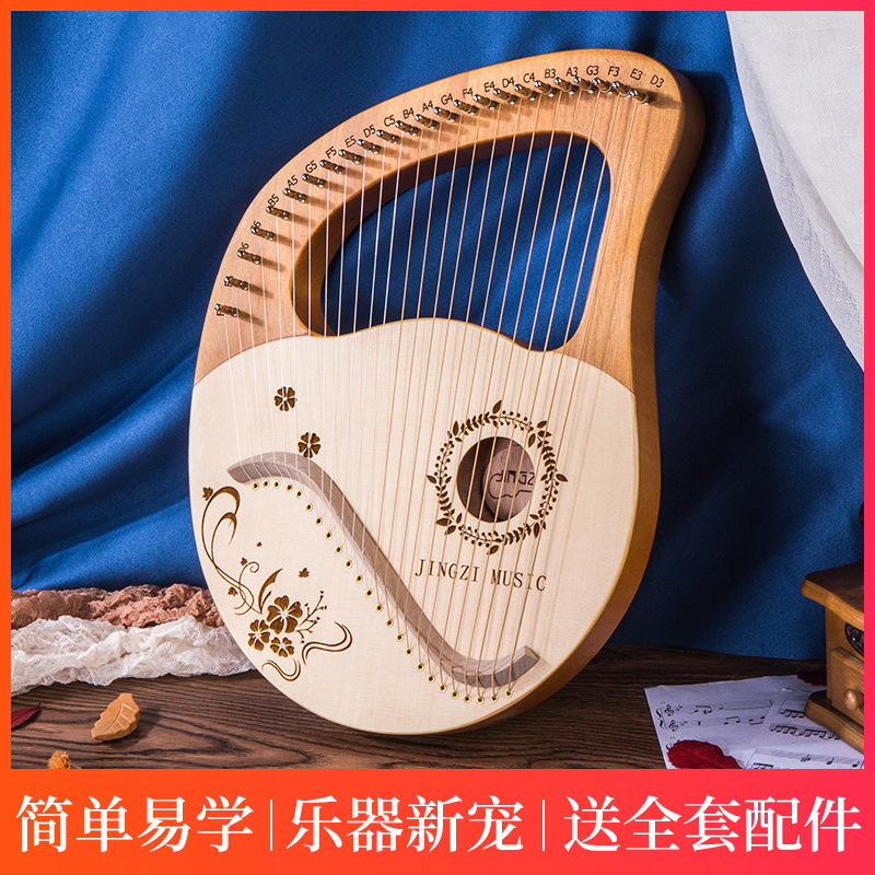 16/24弦莱雅琴小竖琴小乐器易学便携式小型里拉琴箜篌lyr琴初学者