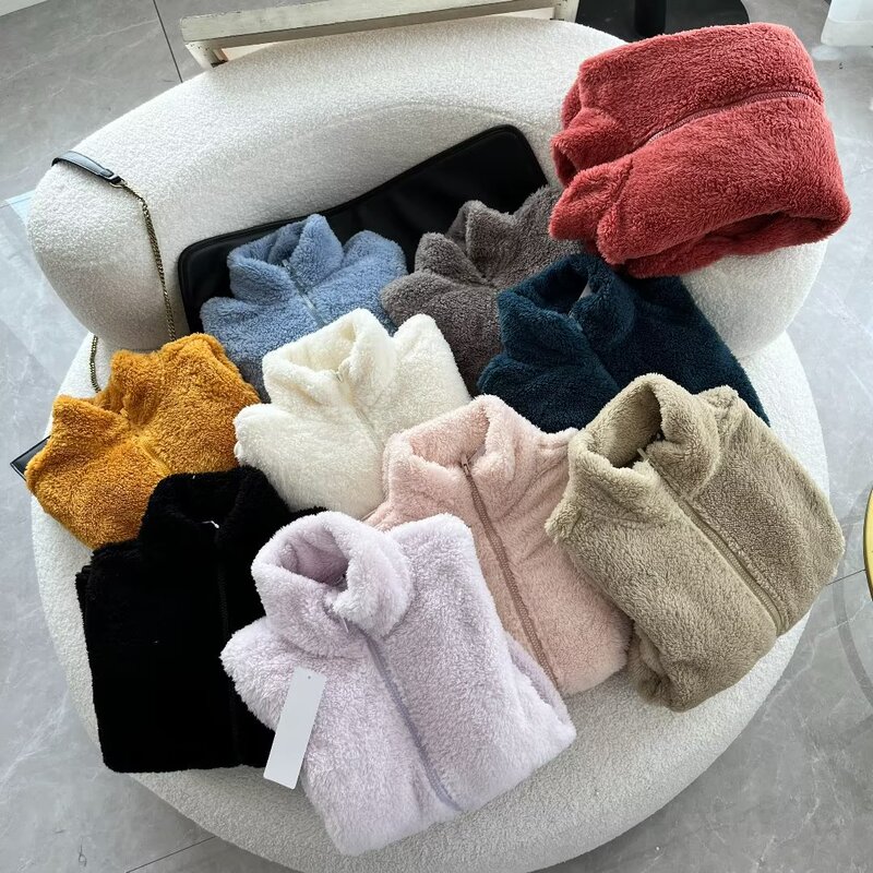 Long Velvet Polar Fleece Zipper Winter Long-Sleeved Coral Fleece Jacket Top L449753/459794 Long Velvet Polar Fleece Zipper Winter Long-Sleeved Coral Fleece Jacket Top L449753/459794