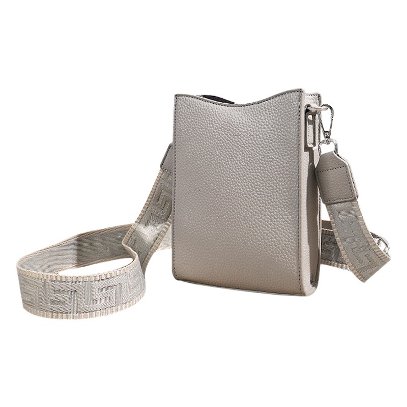 Nuevo bolso de tarjeta de todo fósforo de moda bolso de teléfono de mensajero con patrón de lichi cinturón de hombro ancho para mujer bolso de hombro simple de gran capacidad cuadrado