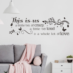 FX-A158 Creative Flower Vine Small Butterfly This is Us Bedroom Living Room Entrance Home Wall Decor Sticker
