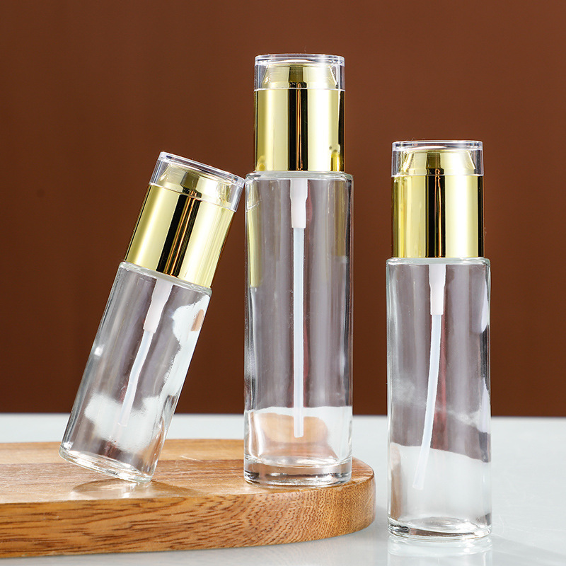 En stock cosméticos 100ML botella de spray presionando botella de loción sub-botella 50g/30g botella de crema de acrílico