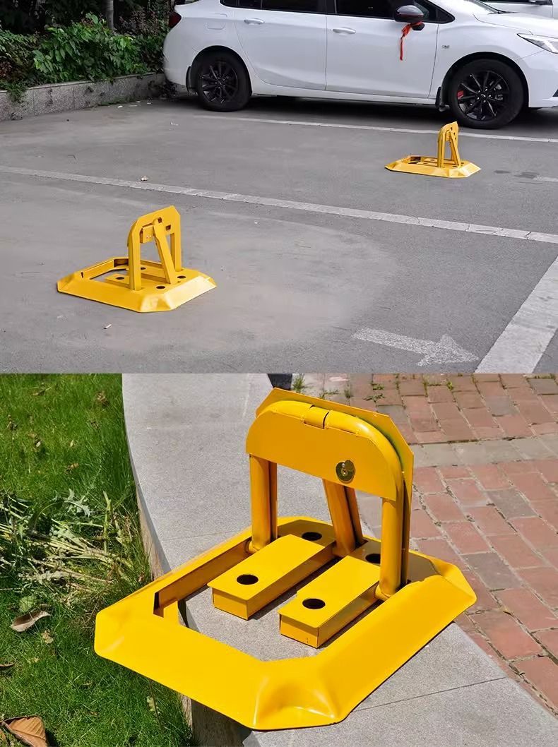 Ground lock parking lock thickened anti-collision parking pile car garage parking space anti-occupation car stopper free of drilling