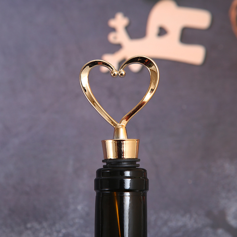 11X4.3CMABS 골드 도금 하트 와인 마개