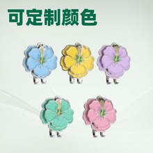 高尔夫帽夹牵牛花粉色五金磁性帽徽帽子装饰golf高尔夫金属帽夹