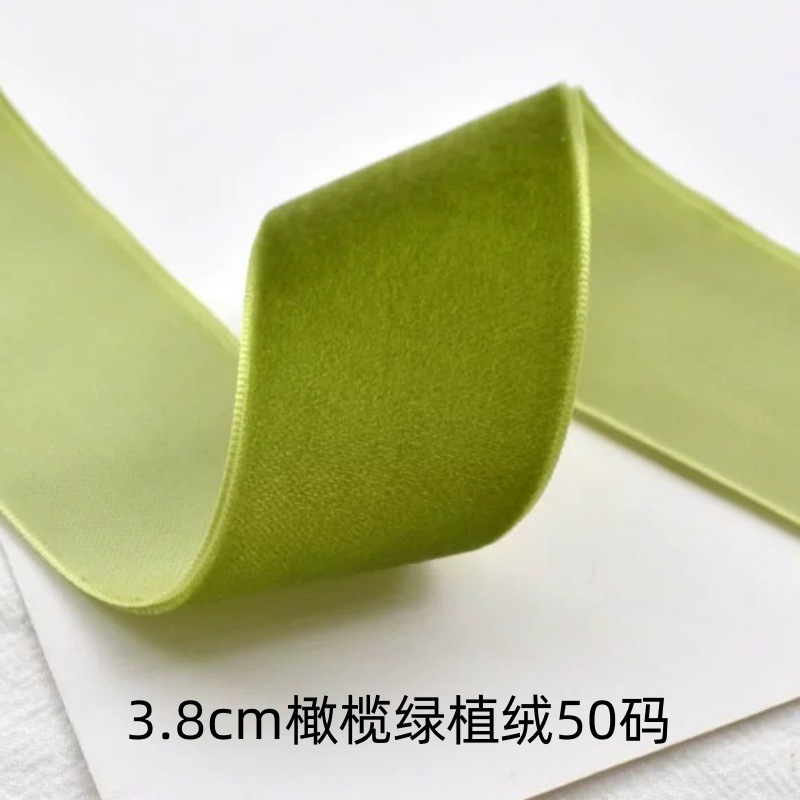 Gran bandeja de un solo lado de cinta de terciopelo cinta de terciopelo para el cabello arco DIY flores regalos accesorios de ropa