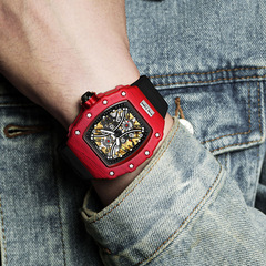 PINTIME/Pinshi Men's Watch New Internet Celebrity Same Style Hollow Fully Automatic Mechanical Men's Watch Wholesale