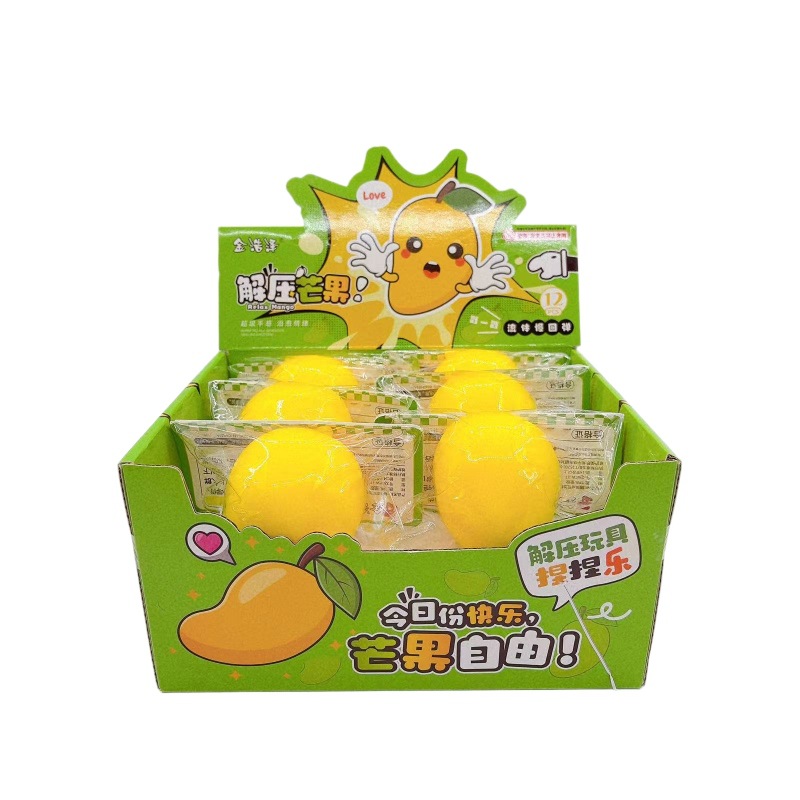 Mango descomprimido pellizco divertido puzzle simulación de frutas mano pellizco juguetes para niños creativos descomprimidos lotes de mango fluido