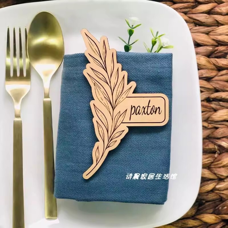 花卉席位卡 婚礼派对桌卡 创意姓名座位牌 宴会装饰席位牌 可定制|undefined