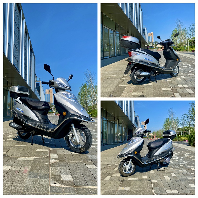 Nuevo taladro de lluvia 125 pedal motocicleta de gasolina eléctrica de dos ruedas de ahorro de combustible coche asistido de combustible coche completo puede ser licenciado