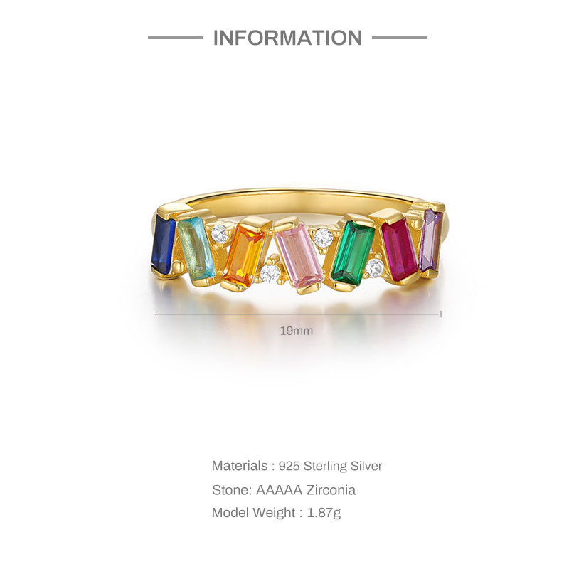 4g Weight Zircon Inlay Material Rings Classification 6, 7, 8 Ring Size Daily Occasion 925 Sterling Silver Material Square, Oval, Butterfly Pattern Women'S Gender Inlay Design Retro Style 925 Sterling Silver Zircon Square Oval Butterfly Rings 4