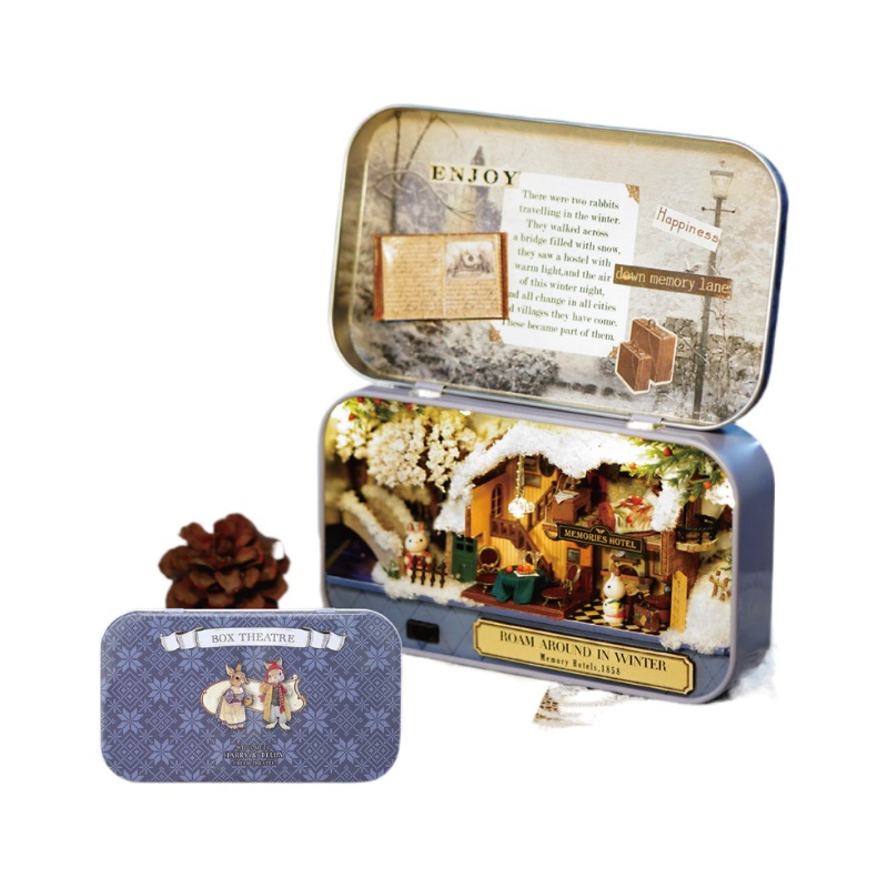 Casa inteligente de los niños hechos a mano DIY Cottage play House Girl Toy Box teatro creativo al por mayor actividad regalo