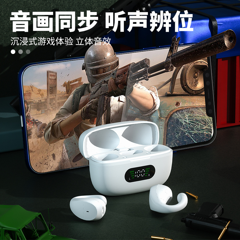 Nuevo modelo privado R12 clip de oreja auriculares Bluetooth ultra-larga resistencia 5,3 Jerry baja potencia reducción de ruido auriculares de conducción ósea