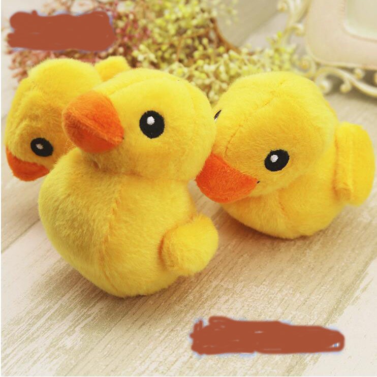 Mascota perro gato sonido felpa connotación BB juguete amarillo pequeño pato dibujos animados lindo serie