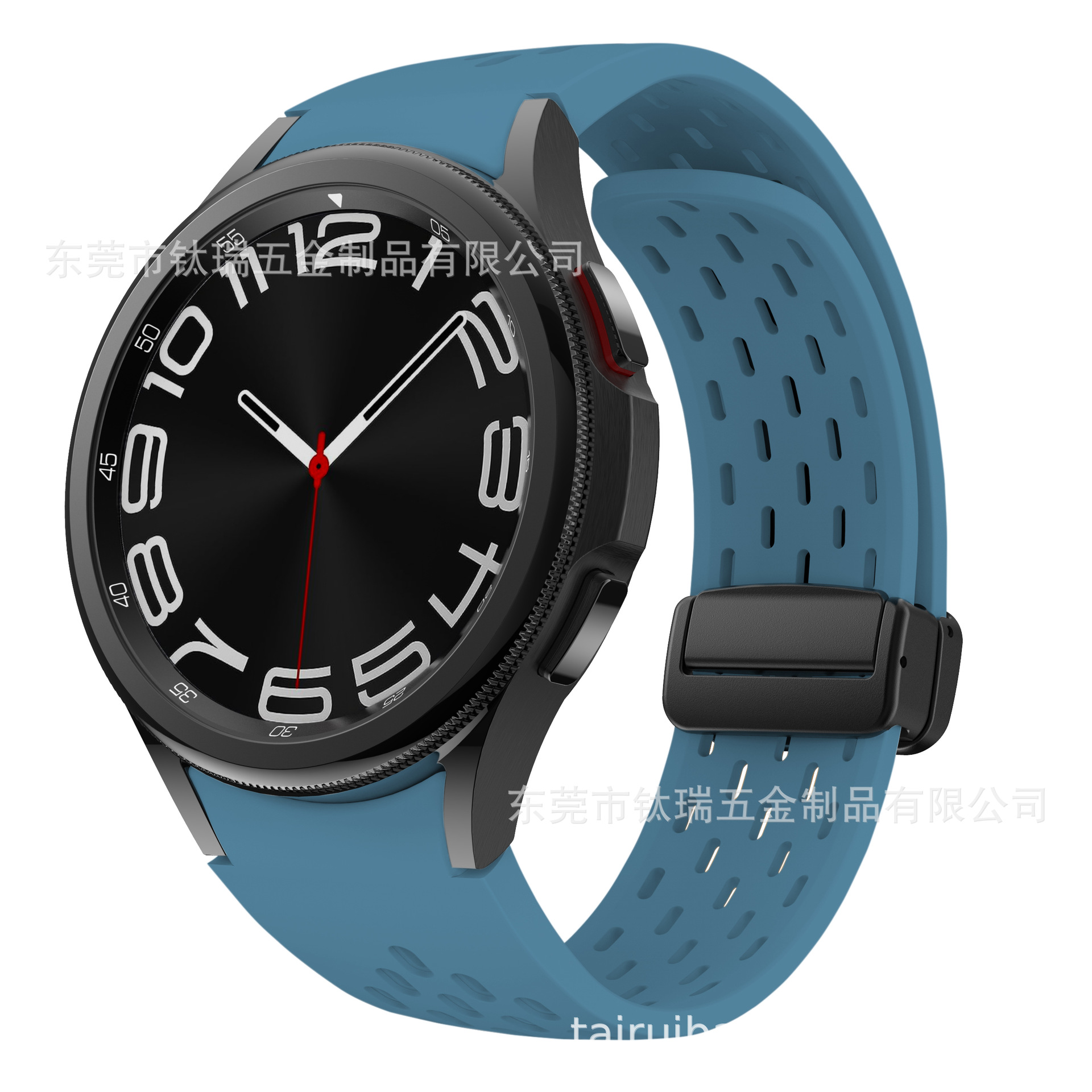 Adecuado para Samsung Galaxy watch6 correa de silicona malla transpirable watch6/5 magnética plegable hebilla Correa