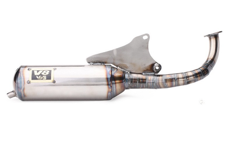 Motorcycle Exhaust Pipe Modification Suitable for Taiwan V8Jog50Jog90 W004 Straight-Line 11-Section Exhaust for Street Use