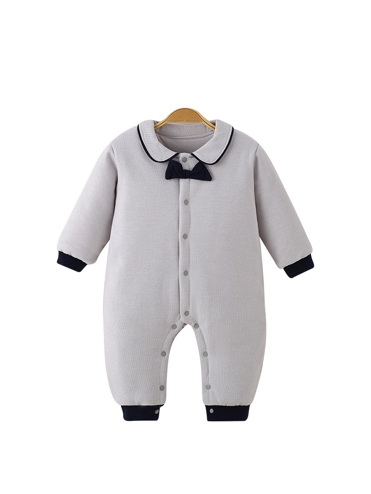 Baby Cotton Autumn and Winter Cotton Padded Boys' Clothes Baby Autumn and Winter Thickened Crawling Clothes Newborn Warm Hakayama for Boys and Girls