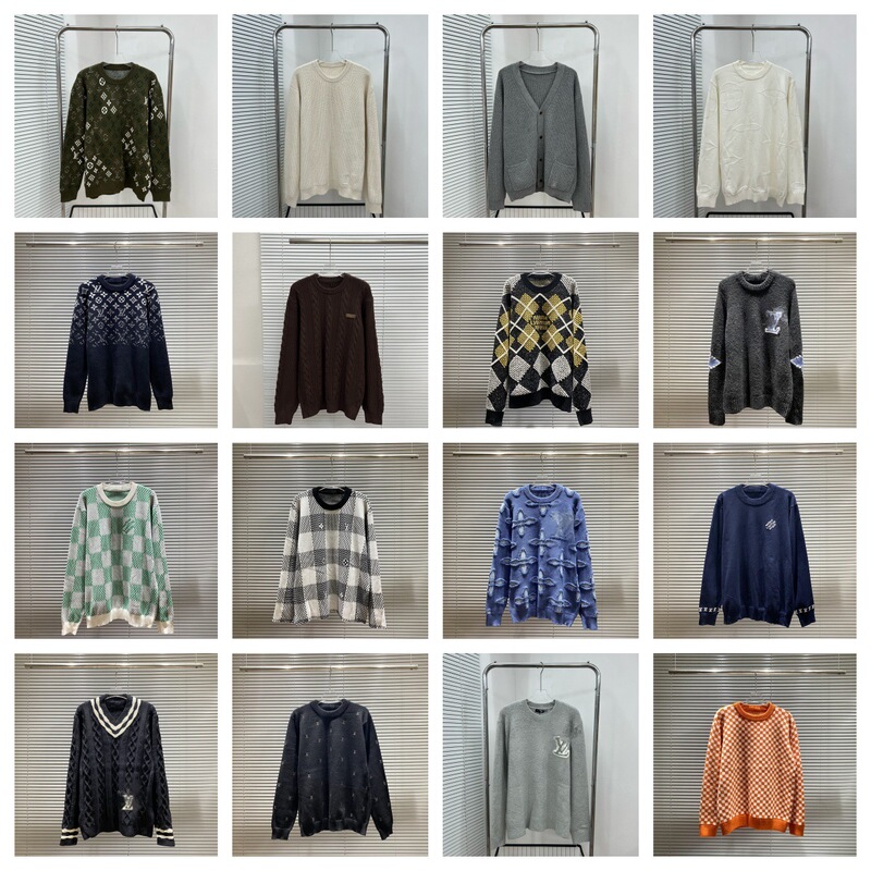 Cross-border trendy brand, European and American style, letter-patterned jacquard logo sweater, unisex, long-sleeved, loose fit, high-quality export version Cross-border trendy brand, European and American style, letter-patterned jacquard logo sweater, unisex, long-sleeved, loose fit, high-quality export version