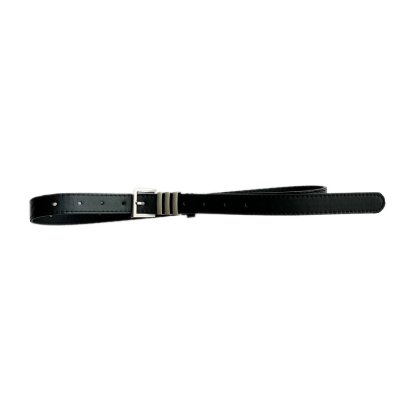 Black belt, fashionable universal jeans, trousers