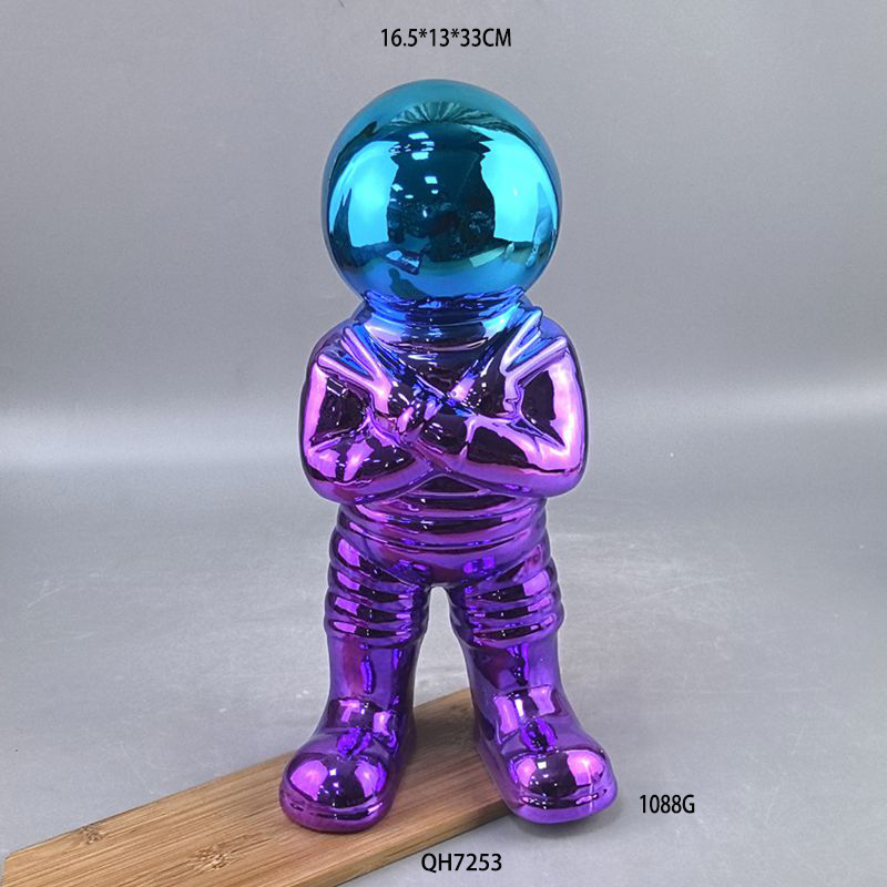 Creativo Astronauta de galvanoplastia transfronterizo, Artesanía de astronauta, Decoración, Hogar, Sala de estar, Dormitorio, Artesanía de cerámica