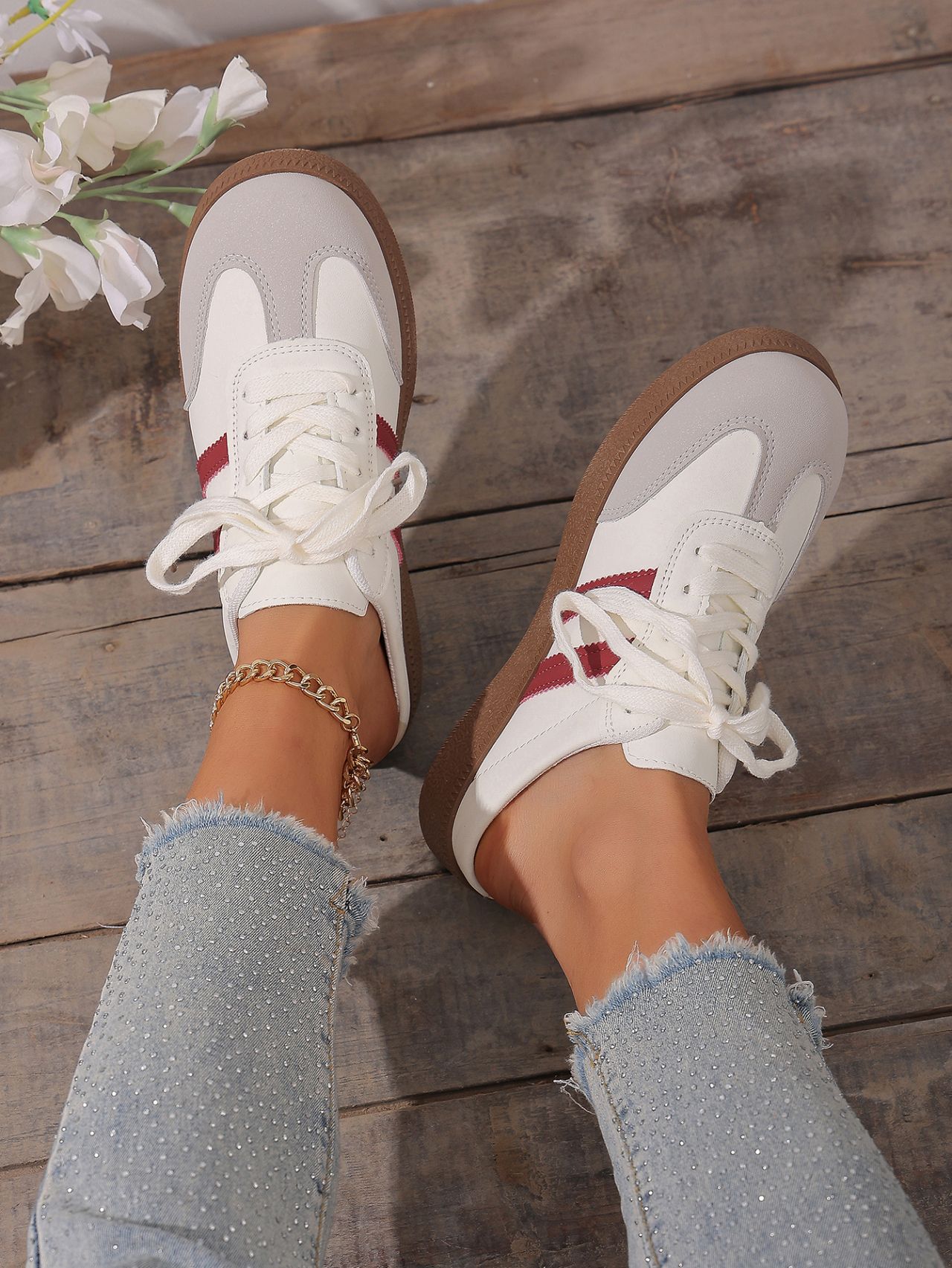 Damen Plattform Slipper Mit Farbblock In Großen Größen_voghion.com